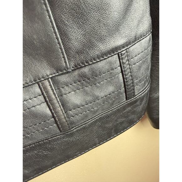 Vintage A.N.A Women’s XL Black Genuine Lambskin Leather Motorcycle Biker Jacket - Picture 6 of 15